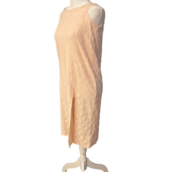 Urban Outfitters Shift Mini Dress Sleeveless Side Slit Coral Pink Size Small - Picture 4 of 8